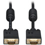 Tripp Lite 50ft VGA Coax Monitor Cable with RGB High Resolution HD15 MM 50 - HD-15 Male - HD-15 Male - 1524m - Black P502-050