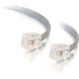 C2G Phone Cable - RJ-11 Male - RJ-11 Male - 2.13m - Silver (Fleet Network)