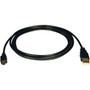 Tripp Lite USB 20 A to 5-Pin Mini B Gold Cable - Type A Male USB - Mini Type B Male USB - 183m - Black U030-006