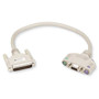 Black Box ServSwitch KVM Cable - 1 ft - 1 x DB-25 Male - 1 x HD-15 Female 2 x Mini-phone Female Audio 1 x Mini-DIN PS2 Female - EHN154A-0001