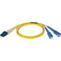 Tripp Lite Fiber Optic Duplex Patch Cable - LC Male - SC Male - 15m - Yellow (Fleet Network)