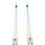 Tripp Lite Fiber Optic Duplex Patch Cable - LC Male - LC Male - 5m - Aqua Blue (Fleet Network)