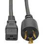 Tripp Lite 10ft Power Cord Extension Cable L6-20P to C19 for PDUUPS Heavy Duty 20A 12AWG 10 - 250V AC305m P040-010