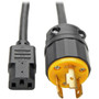 Tripp Lite 6ft Computer Power Cord Cable L6-20P to C13 Heavy Duty 15A 14AWG 6 - 250 V AC - Black P011-006