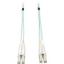 Tripp Lite Aqua Duplex Fiber Patch Cable - 65.6 ft Fiber Optic Network Cable - First End: 2 x LC Network - Second End: 2 x LC Network (Fleet Network)