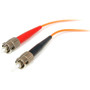 StarTech.com 1m Fiber Optic Cable - Multimode Duplex 62.5/125 - LSZH - MTRJ/ST - OM1 - MTRJ to ST Fiber Patch Cable - MT-RJ Male - ST (FIBMTST1)