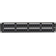 Black Box CAT5e Patch Panel Punchdown - 2U Unshielded 48-Port - 48 x RJ-45 - 48 Ports - 48 x RJ-45 - 48 x RJ-11 - 2U High - 19 JPM5E48A