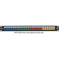 Black Box Multimedia Patch Panel - 1U 24-Port - 24 Ports - 24 x RJ-45 - 1U High - Rack-mountable - TAA Compliant JPMT1024A