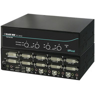 Black Box ServSwitch DT Dual-Head DVI KVM Switch - 4 Computers - 2560 x 1600 - 10 x DVI - Desktop KV9624A