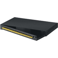 Black Box Rackmount Preloaded Fiber Enclosure - 1U 24 ST Simplex - 24 x ST - 24 Ports - 24 x - 1U High - Rack-mountable JPM370A-R2