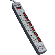 Tripp Lite ECO-SURGE TLP76MSG 7-Outlets Surge Suppressor - 7 x NEMA 5-15R - 180 kVA - 1080 J - 125 V AC Input - 125 V AC Output TLP76MSG