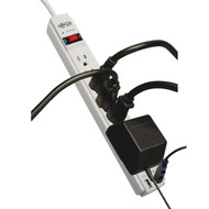 Tripp Lite 6-outlet 2100J Surge Protector - 6 x NEMA 5-15R 2 x USB - 188 kVA - 990 J - 125 V AC Input - 5 V DC Output TLP606USB