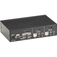 Black Box ServSwitch KVM Switch DT DisplayPort with USB and Audio 2-Port - 2 Computers - 1 Local Users - 2560 x 1600 - 6 x USB - KV9702A