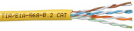1000ft 4 Pair Cat5e 350MHz Stranded UTP FT4CMR Bulk Cable - Yellow FN-BK-C5EST-4YL