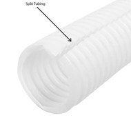 34 inch corrugated white split loom 550ft FN-SL-075-550-WH