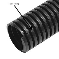 100ft 2 inch Corrugated Black Split Loom FN-SL-200-100-BK