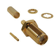 SMA Female Bulkhead Crimp Connector for RG174 LMR-100 50 Ohm FN-CN-16-100
