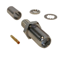 SMA Female Bulkhead Crimp Connector for RG58 LMR-195 50 Ohm FN-CN-16-195