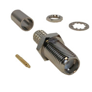 SMA Reverse Polarity Female Bulkhead Crimp Connector for RG58 LMR-195 50 Ohm FN-CN-17-195