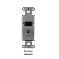Stainless Steel Decora Strap - 1x HDMI  1x F-Type FN-WPK-DS-HDF