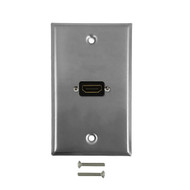 1-Port HDMI Wall Plate Kit - Stainless Steel FN-WPK-SSHD1