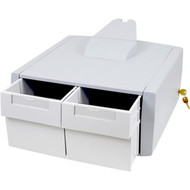 Ergotron SV Primary Storage Drawer Double Tall - 4536 g Weight Capacity - Gray White 97-990