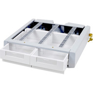 Ergotron SV Supplemental Storage Drawer Double - 18 Length x 18 Width x 65 Height - Gray White 97-991