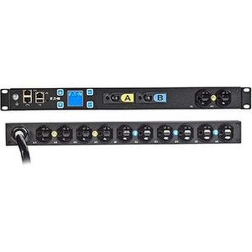 Eaton ePDU Metered EMIT03-10 12-Outlet PDU - NEMA L5-30P - 12 x NEMA 5-20R - 120 V AC - 2.88 kW - Network (RJ-45) - 1U - Horizontal (EMIT03-10)