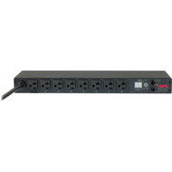 Schneider Electric Rack PDU Metered 1U 20A 120V 8 5-20 - Metered - NEMA L5-20P - 8 x NEMA 5-20R - 120 V AC - 192 kW - 1U - AP7801B