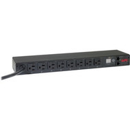 Schneider Electric Rack PDU Metered 1U 20A 120V 8 5-20 - Metered - NEMA L5-20P - 8 x NEMA 5-20R - 120 V AC - 192 kW - 1U - AP7801B