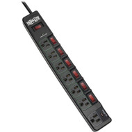 Tripp Lite TLP76MSGB ECO-Surge 7-Outlet Surge Protector - 7 x NEMA 5-15R - 180 kVA - 1080 J - 120 V AC Input - 120 V AC Output TLP76MSGB