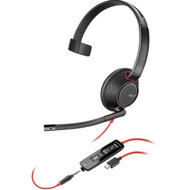 Plantronics Blackwire 5200 Series USB Headset - Mono - USB Type C Mini-phone 35mm - Wired - Over-the-head - Monaural - Supra-aural 207587-01