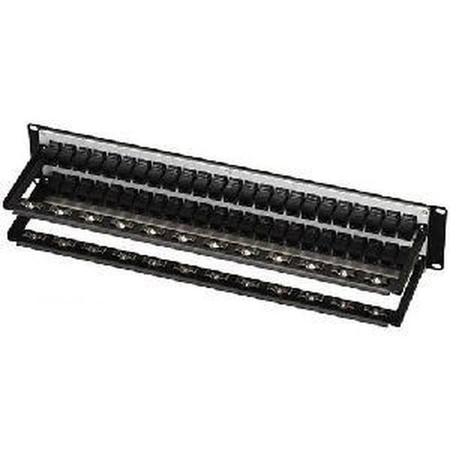 Black Box Feed-Through 48 Port Cat 5e Network Patch Panel - 48 x RJ-45 - 48 Port(s) - 48 x RJ-45 - 2U High - 19" Wide (JPM810A-R2)