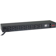 APC by Schneider Electric Rack PDU Metered 1U 15A 100120V 8 5-15 - Metered - NEMA 5-15P - 8 x NEMA 5-15R - 120 V AC - 1U - AP7800B