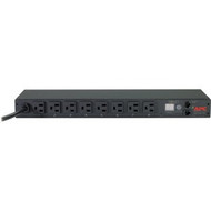 APC by Schneider Electric Rack PDU Metered 1U 15A 100120V 8 5-15 - Metered - NEMA 5-15P - 8 x NEMA 5-15R - 120 V AC - 1U - AP7800B
