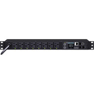 CyberPower PDU41002 8-Outlet PDU - Switched - NEMA 5-15P - 8 x NEMA 5-15R - 120 V AC - Network RJ-45 - 1U - Horizontal - Rack Mount PDU41002