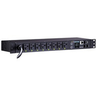 CyberPower PDU41002 8-Outlet PDU - Switched - NEMA 5-15P - 8 x NEMA 5-15R - 120 V AC - Network RJ-45 - 1U - Horizontal - Rack Mount PDU41002