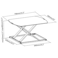 Sit-Stand Desk Workstation Base - Black FN-MT-2600-BK