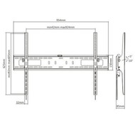 Tilting TV Wall Mount Bracket for Flat and Curved LCDLEDs - Fits Sizes 60-100 inches - Maximum VESA 900x600 FN-MT-445-BK
