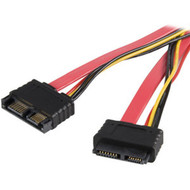 StarTechcom 20in Slimline SATA Extension Cable - Male SATA - Female SATA - 20 - Red SLSATA20EXT