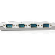 StarTechcom USB to Serial Adapter Hub - 4 Port - Bus Powered - DB9 9-pin - USB Serial - FTDI USB to Serial Adapter - 1 x 4-pin Type ICUSB2324
