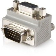 StarTechcom VGA adapter cable - Type 1 - right angle VGA m - VGA f - 1 x HD-15 Male VGA - 1 x HD-15 Female VGA - Gray GC1515MFRA1