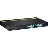 TRENDnet 24-Port Gigabit PoE Switch - 24 Ports - 2 Layer Supported - Rack-mountable Desktop - Lifetime Limited Warranty TPE-TG240g