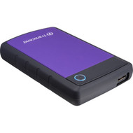 Transcend StoreJet 25H3 4 TB Portable Hard Drive - 25 External - SATA - Purple - USB 30 - 256-bit Encryption Standard - 3 Year TS4TSJ25H3P