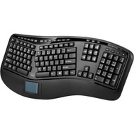 Adesso Tru-Form 4500 - 24GHz Wireless Ergonomic Touchpad Keyboard - Wireless Connectivity - RF - USB Interface - 105 Key - English - WKB-4500UB