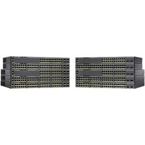 Cisco Catalyst 2960X-48LPS-L Ethernet Switch - Refurbished - Manageable - Modular - 2 Layer Supported - Rack-mountable - Lifetime (WS-C2960X48LPSL-RF)