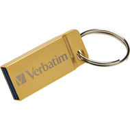 Verbatim Metal Executive USB 30 Flash Drive - 32 GB - USB 30 - Gold - Lifetime Warranty - TAA Compliant 99105