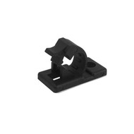 100pk Cable Clamp 55mm OD Cable Self-Adhesive or Screw-Down - Black FN-CC-200-BK
