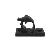 100pk Cable Clamp 55mm OD Cable Self-Adhesive or Screw-Down - Black FN-CC-200-BK