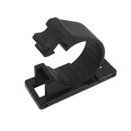 100pk Cable Clamp 15mm OD Cable Self-Adhesive or Screw-Down - Black FN-CC-215-BK